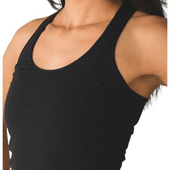 LULULEMON ATHLETICA Cool Racerback Tank In Black Size 4 - Picture 2 of 5